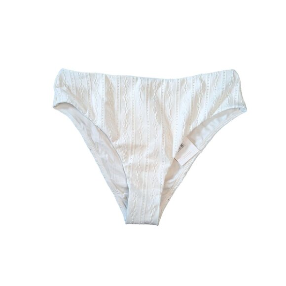 Andie Swim The 90s High Waisted Bottom Coconut Size XL - Picture 2 of 8